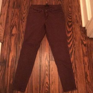 Forever 21 high waist burgundy jegging
